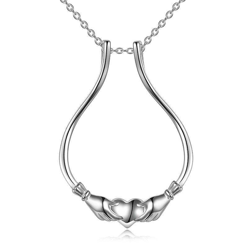 Title 1, Ring Holder Necklace Irish Claddagh Jewelry in ...