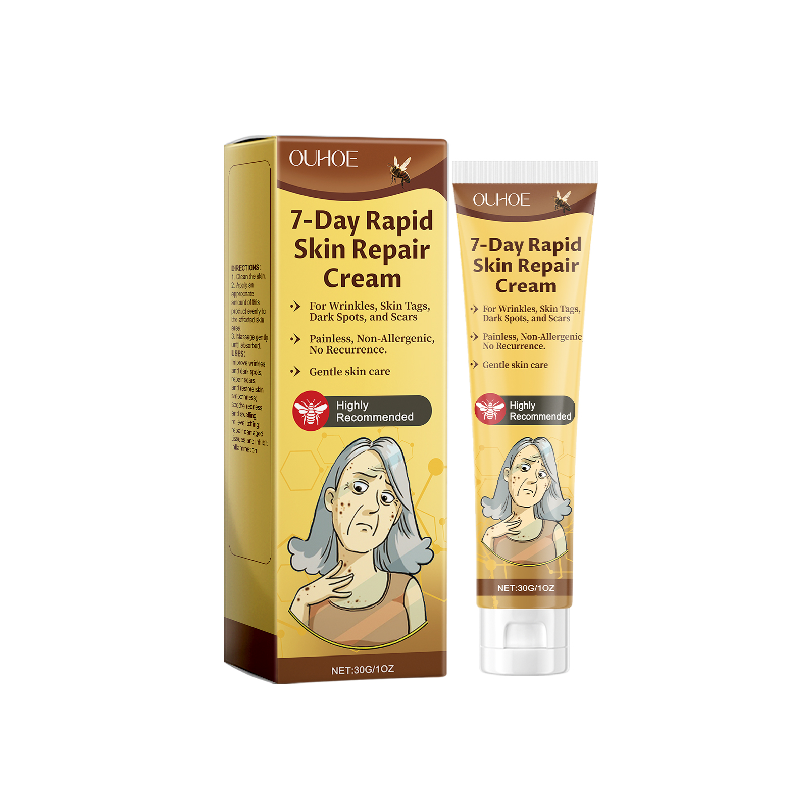 OUHOE Skin Care Cream, Facial Moisturizing And Hydrating Massage Cream For Spot And Fine Lines 30G - Shop at LoveMi