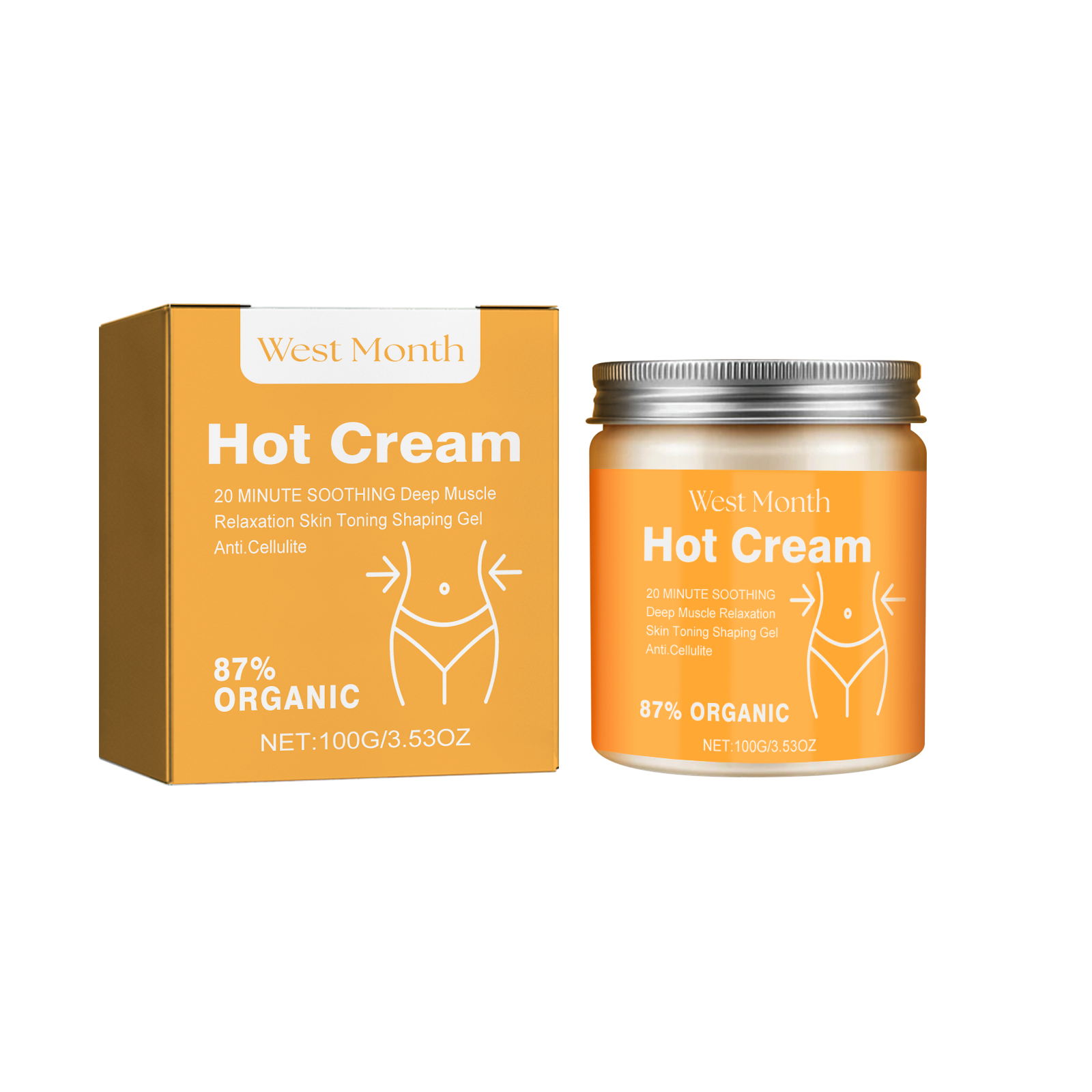 West&Month Body Care Cream, Massage Skin Legs Arms Waist Body Firming Cream 100G - Shop at LoveMi