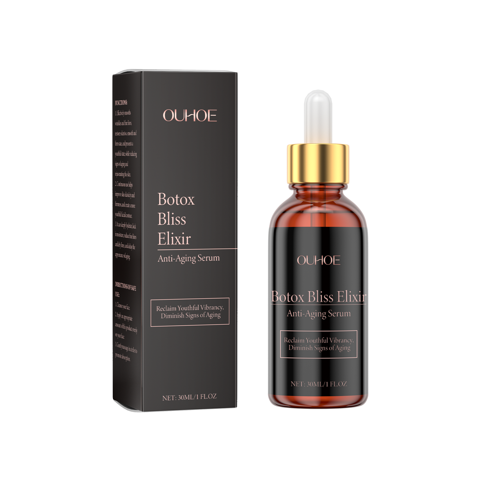 OUHOE Hydrating Essence Facial Essence Hydrates, Hydrates And Improves Skin, Lightening Fine Lines And Smoothing Skin 30Ml - Shop at LoveMi