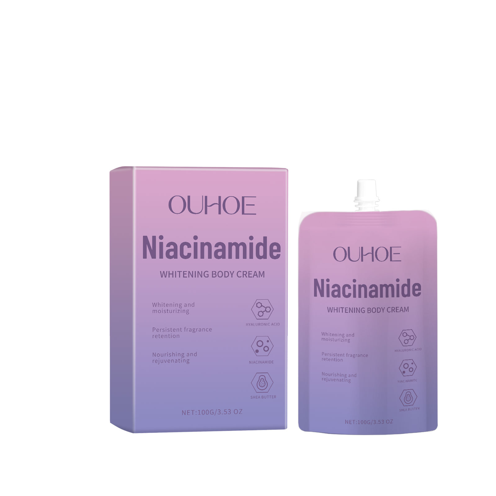 OUHOE Nicotinamide Brightening Body Cream, Moisturizes Even Skin Tone, Firming And Relieving Dry Body Lotion 100G - Shop at LoveMi