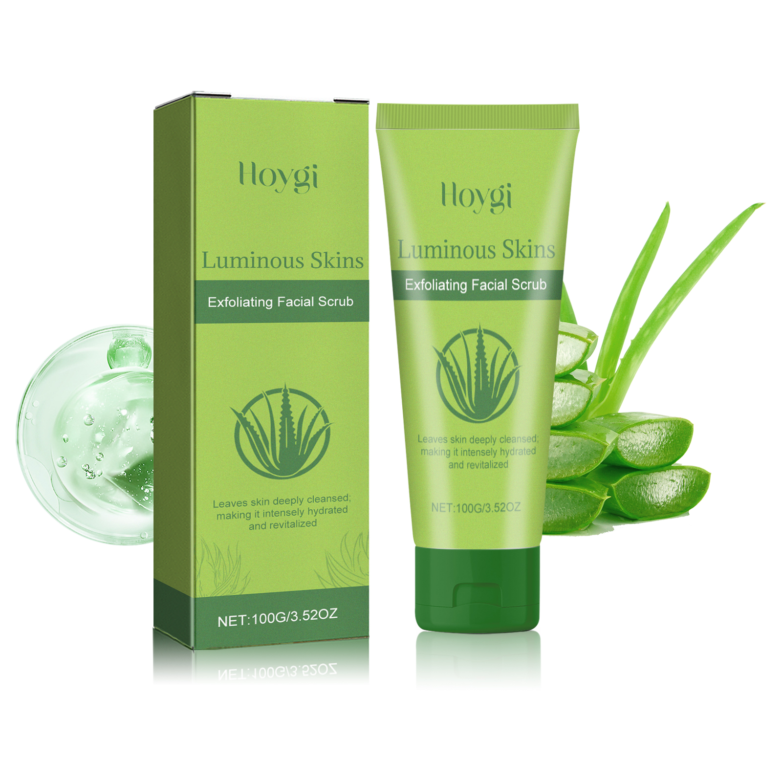 Hoygi Exfoliating Facial Scrub, Deep Cleaning Removes Impurities From Fine Lines Firming Delicate Refreshing Smooth Cream 100G - Shop at LoveMi