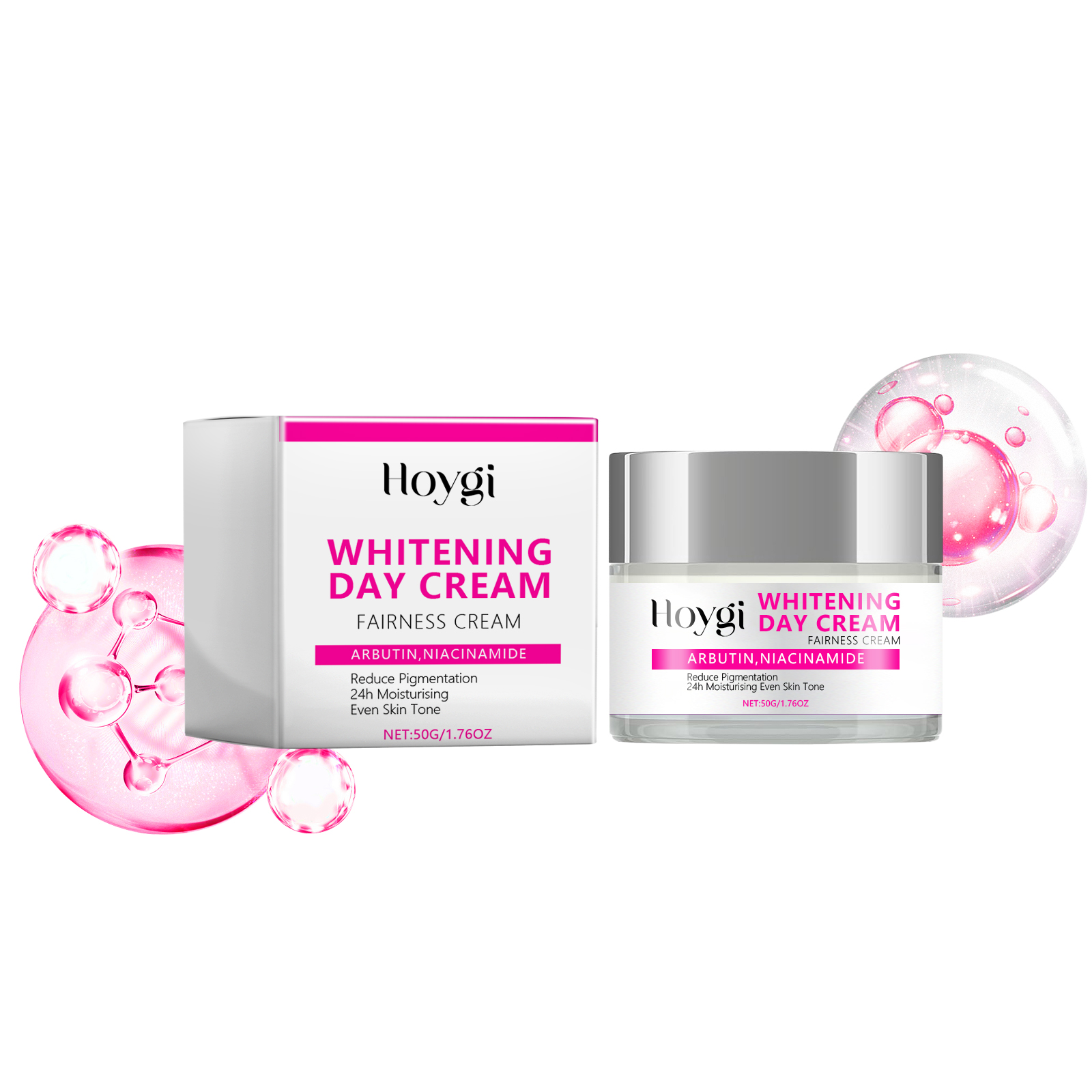 Hoygi Whitening Day Cream, Lighten Facial Fine Lines And Spots Repair Firming Moisturizing Skin Whitening Cream 50G - Shop at LoveMi