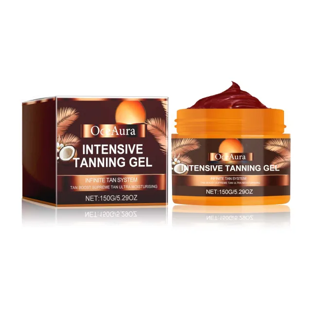 OceAura Intensive Tanning Gel, Sun Free Black Summer Beach Natural Wheat Colored Moisturizing Body Care 150G - Shop at LoveMi
