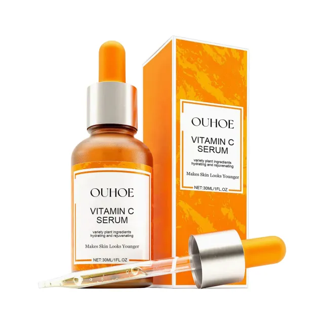 OUHOE Vitamin C Face Serum, Lighten Fine Lines And Tighten Facial Skin Anti Aging Serum 30Ml - Shop at LoveMi
